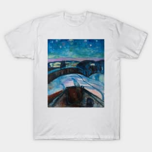 Starry Night by Munch T-Shirt